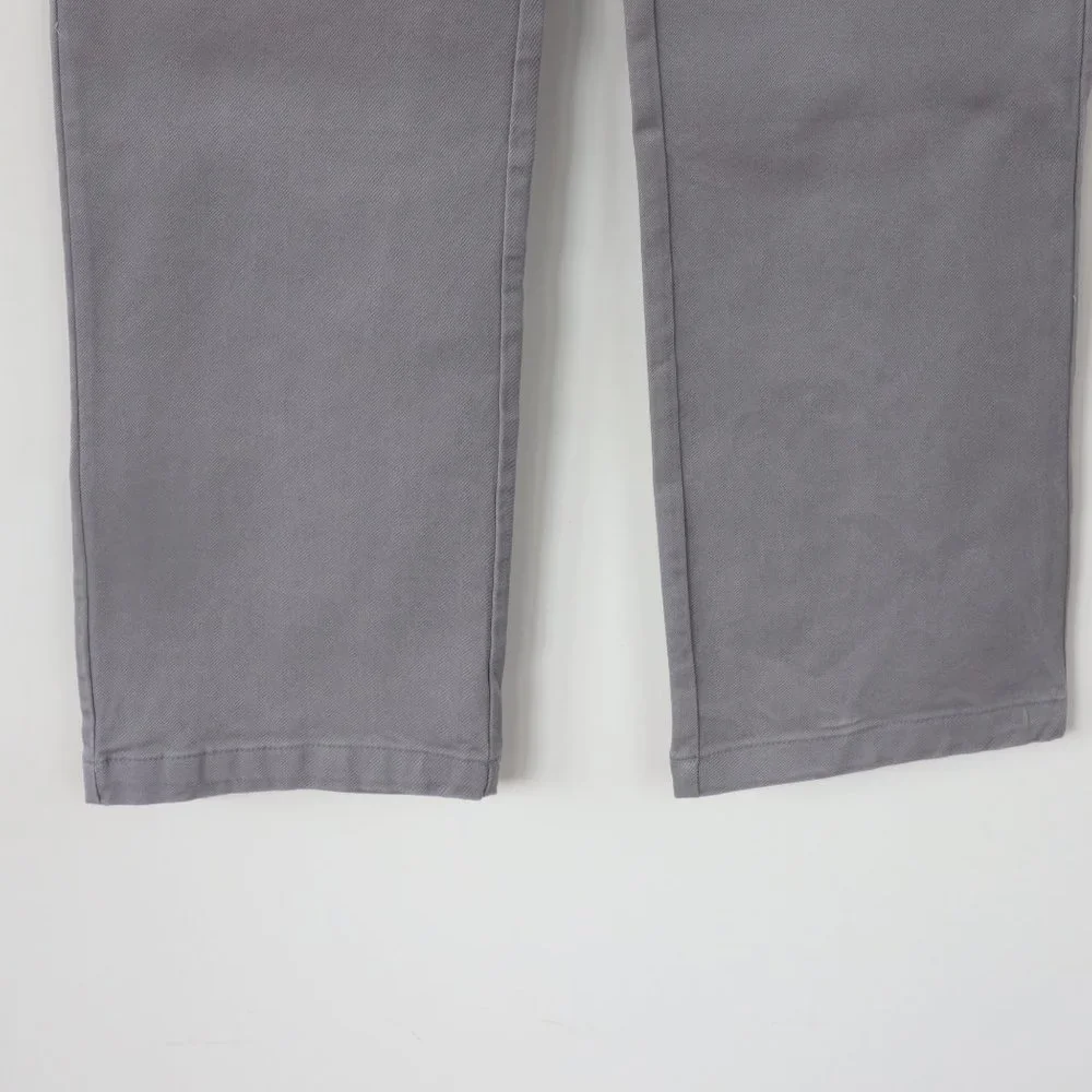 OLD NAVY Straight Built-In Flex Grey Chino Size 14 Husky Adjustable Waist